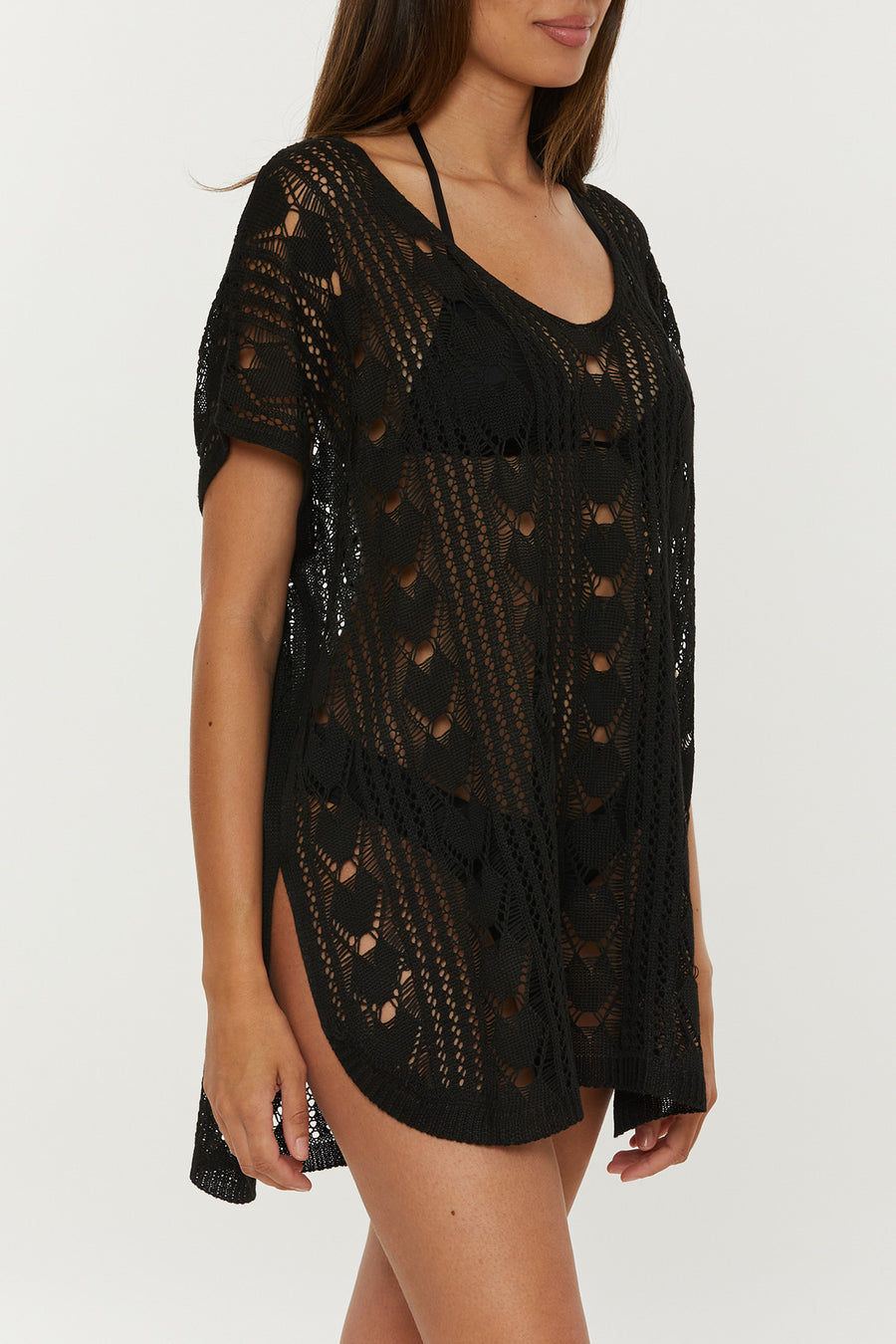 Becca Venica Black V-Neck Tunic