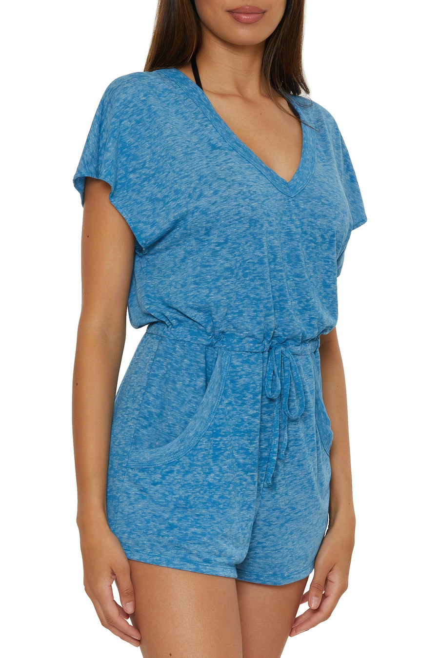 Becca Beach Date Lagoon Romper Cover Up