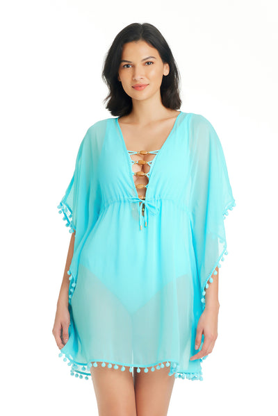 Bleu Rod Beattie Gypset Light Aqua Caftan