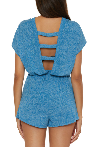 Becca Beach Date Lagoon Romper Cover Up