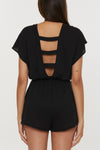 Becca Beach Date Black Romper Cover Up