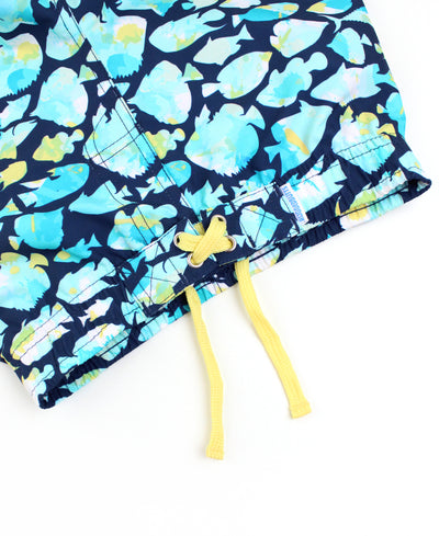 Ruffle Butts Fish Friends Swim Trunks