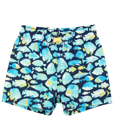 Ruffle Butts Fish Friends Swim Trunks