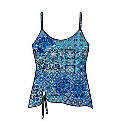 SALE Penbrooke Back In Tile Side Ring Tankini Top