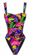 Bleu Rod Beattie Extra Bold Shirred Bandeau One Piece
