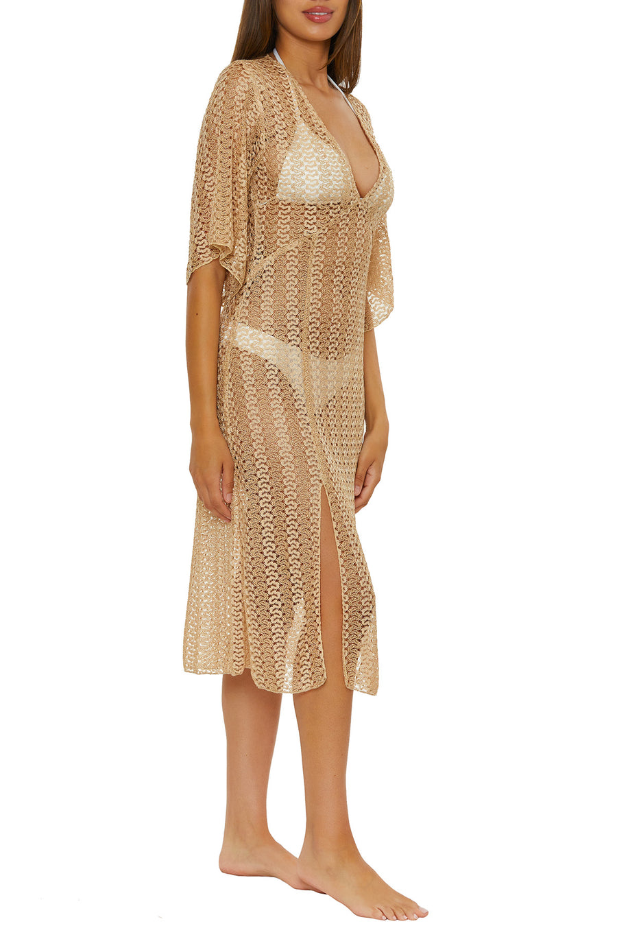 Becca Golden Gold Mesh Cover Up