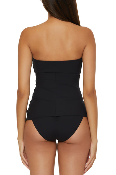 Becca Modern Edge Black Tankini Top