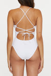 Becca Modern Edge White Plunge One Piece