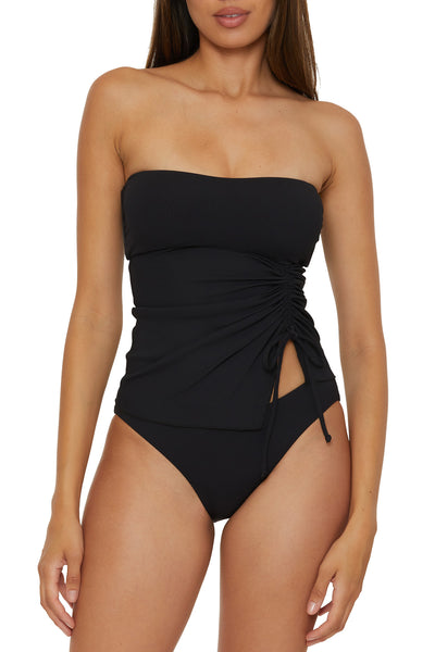 Becca Modern Edge Black Tankini Top