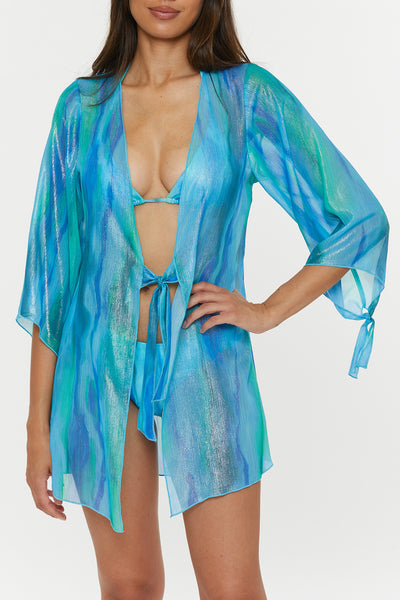 Becca Solar Energy Pool Tie Front Tunic