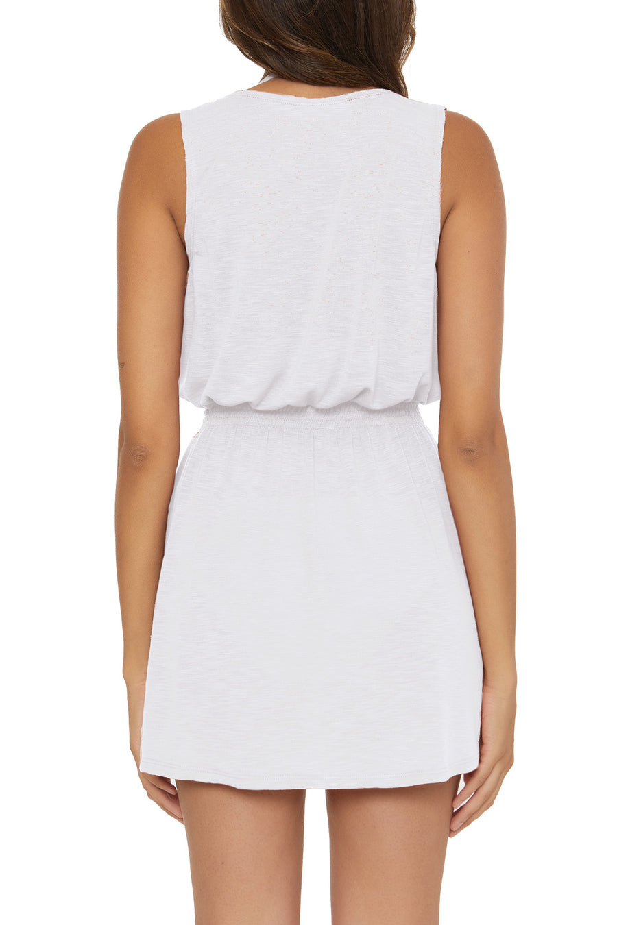 Becca Breezy Basics White Ruffle Dress