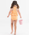 Ruffle Butts Orange You The Sweet Reversible Peplum Tankini Set