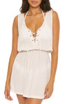 SALE Becca Ponza White Plunge Dress