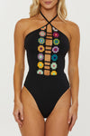 Isabella Rose 1969 Black High Neck One Piece