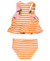 Ruffle Butts Orange You The Sweet Reversible Peplum Tankini Set