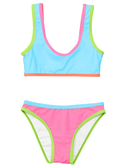 Snapper Rock Candy Colorblock Crop Bikini