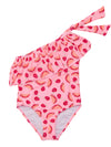 Snapper Rock Berry Sweet One Shoulder One Piece