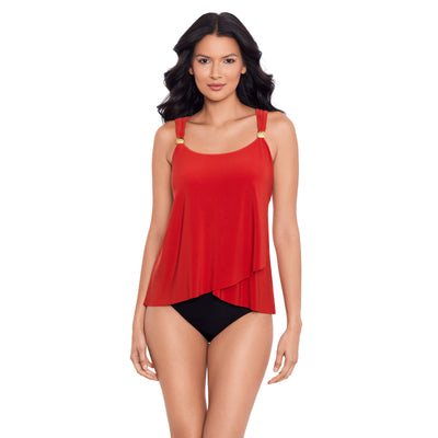 Miraclesuit Razzle Dazzle Cayenne Red Dazzle Tankini Top