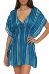 Becca Radiance Stripe Lagoon Woven Tunic