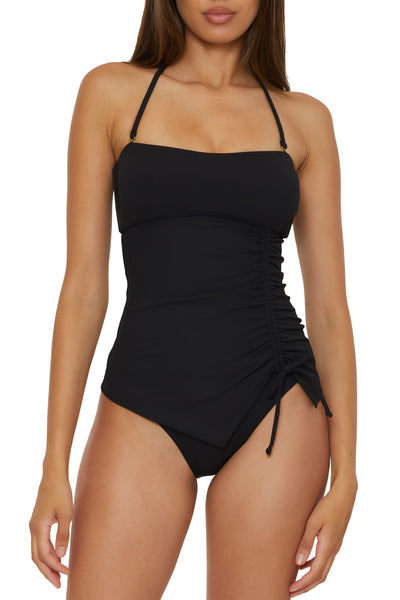 Becca Modern Edge Black Tankini Top