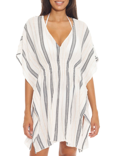 Becca Radiance Stripe White Woven Tunic