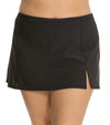 Penbrooke Plus Slide Slit Skirt Black - Key West Swimwear