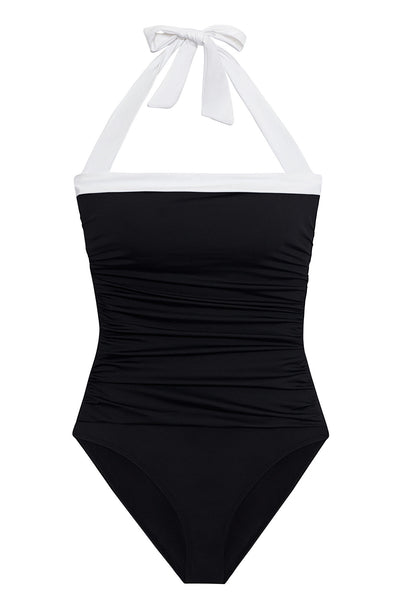 Ralph Lauren Bel Air Black Bandeau One Piece - Key West Swimwear