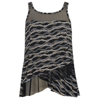 Miraclesuit Plus Linked In Mirage Tankini Top