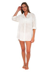 Sunsets White Lily Delilah Shirt