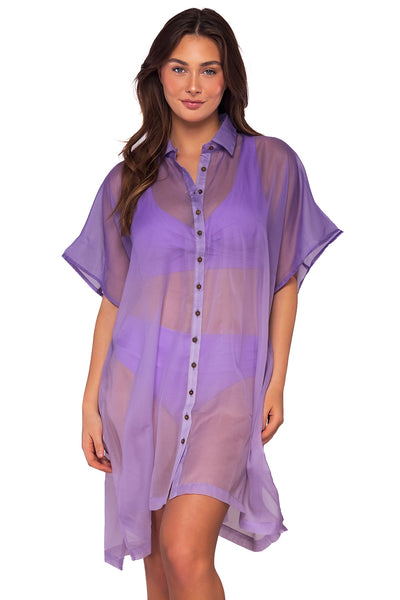 Sunsets Passion Flower Shore Thing Tunic