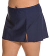 Penbrooke Plus Slide Slit Skirt Navy - Key West Swimwear