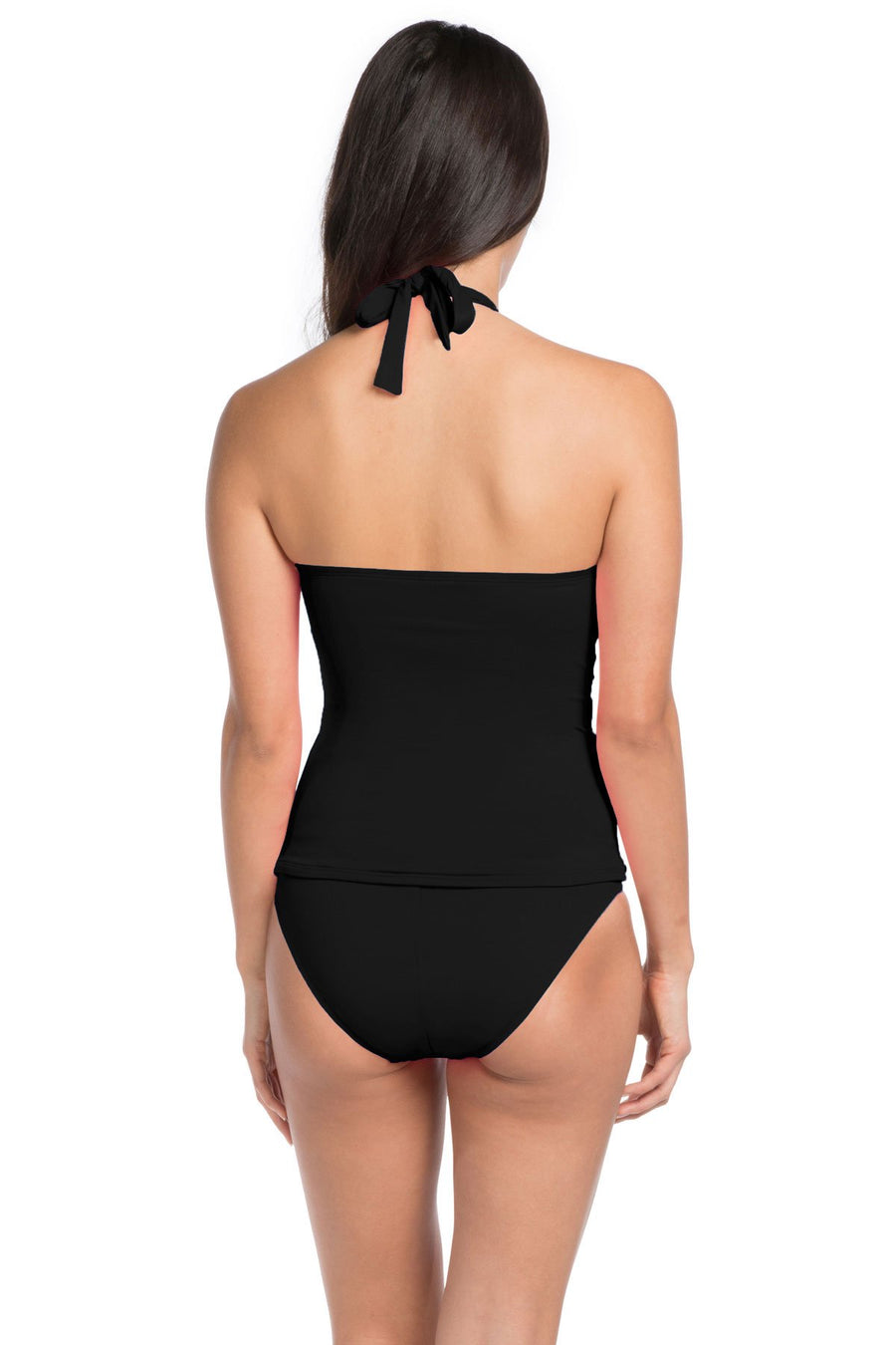 La Blanca Black Halter Tankini Top - Key West Swimwear