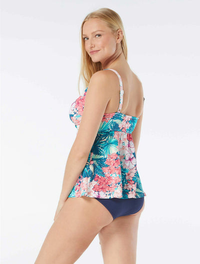 SALE Beach House Island Floral Willow Twist Front Underwire Tankini Top