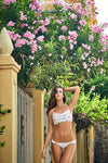 PQ Swim Water Lily Lace Fanned Full Bottom - Key West Swimwear