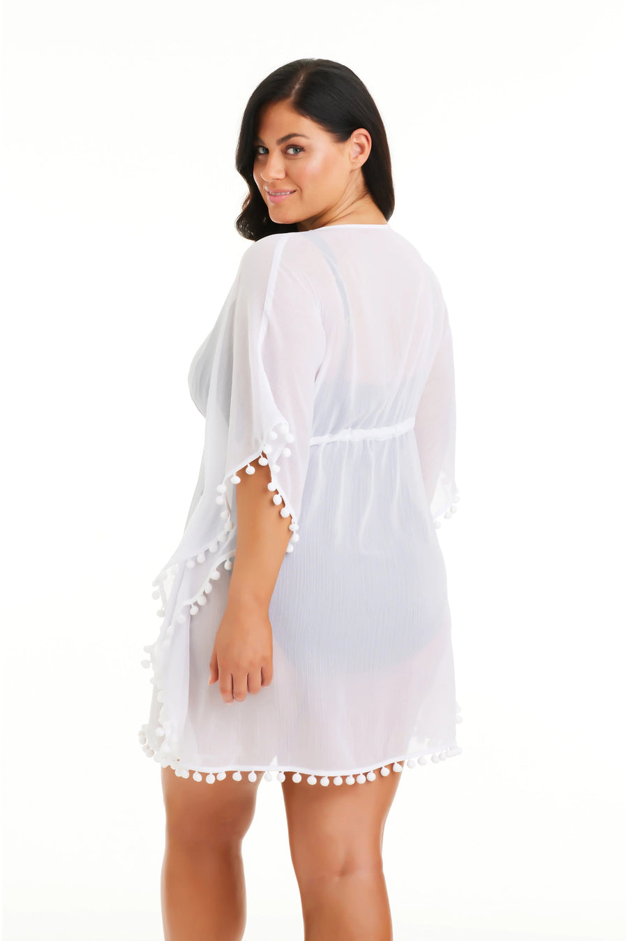 Bleu Rod Beattie Plus Gypset White Caftan Cover Up