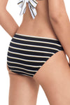 Ralph Lauren Lurex Stripe Black Ring Front Hipster Bottom - Key West Swimwear