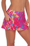 Sunsets Oasis Sandbar Rib Sporty Swim Skirt