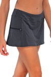 Sunsets Slate Seagrass Texture Sporty Swim Skirt