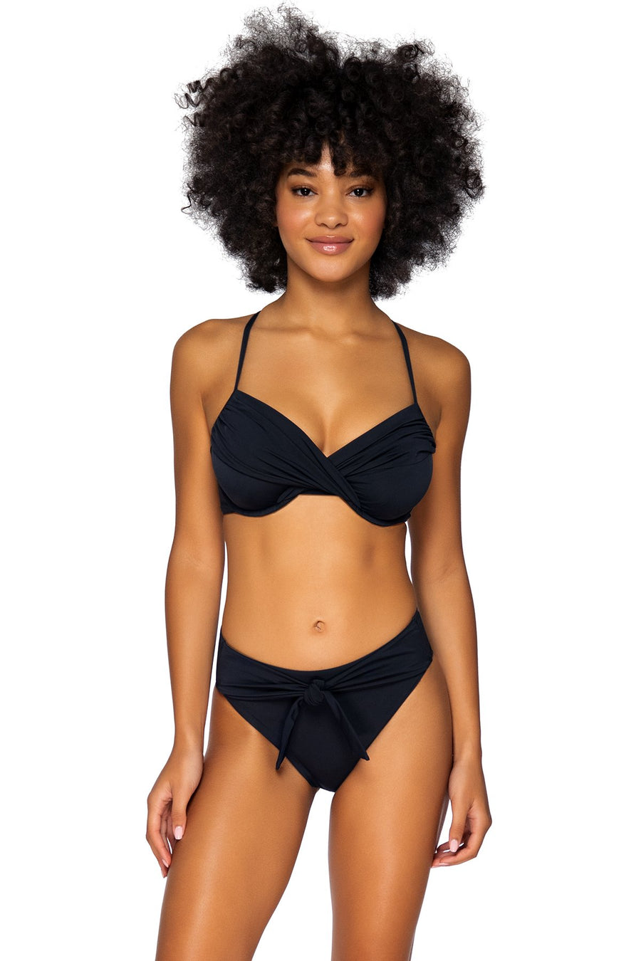 Sunsets Black Crossroads Underwire Top - Key West Swimwear