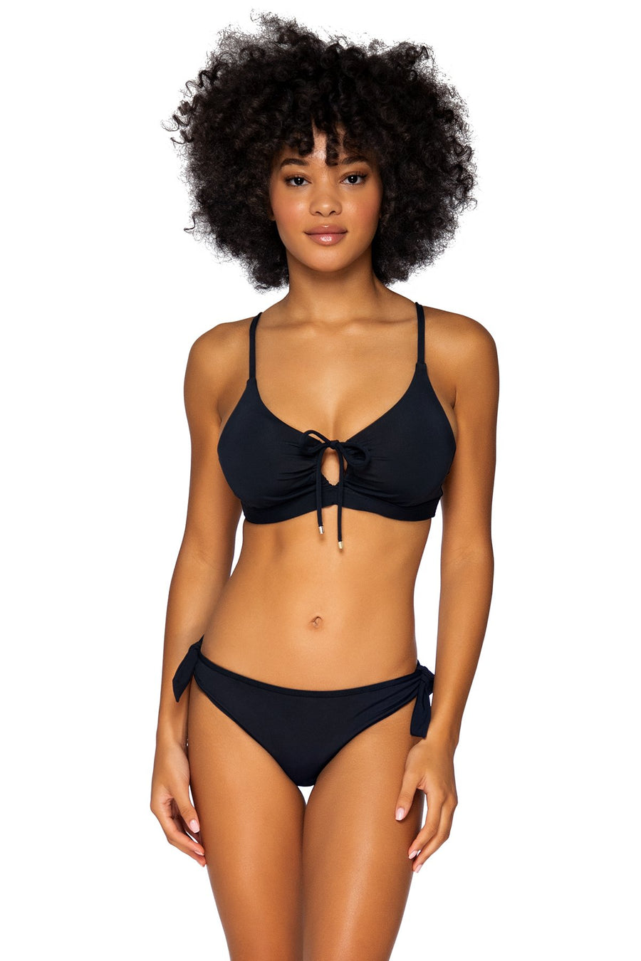 Sunsets Black Kauai Keyhole Top - Key West Swimwear