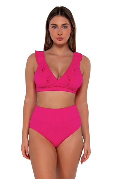 Sunsets Begonia Sandbar Rib Hannah High Waist Bottom