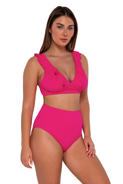 Sunsets Begonia Sandbar Rib Hannah High Waist Bottom