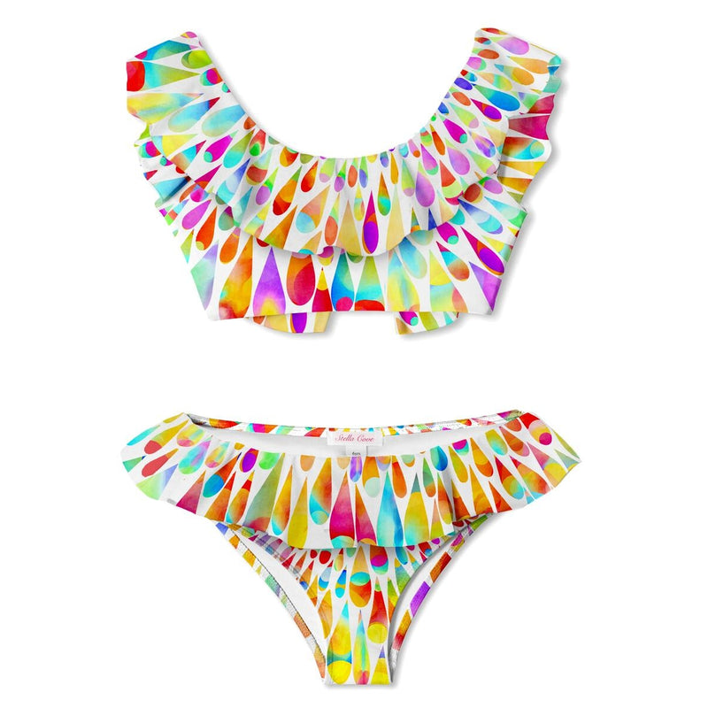 Stella Cove Tie Dye Drops Girls Bikini - Key West Swimwear