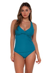 Sunsets Avalon Teal Elsie Tankini Top