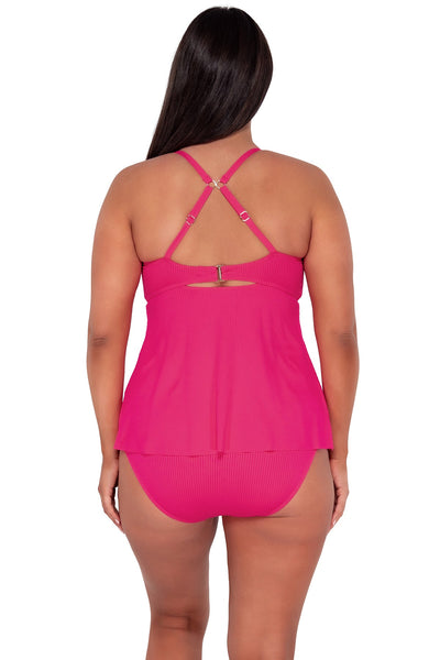 Sunsets Escape Begonia Sandbar Rib Tori Tankini Top