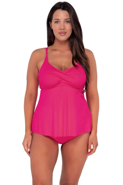 Sunsets Escape Begonia Sandbar Rib Tori Tankini Top