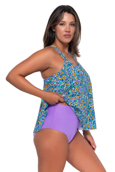 Sunsets Escape Pansy Fields Sadie Tankini Top