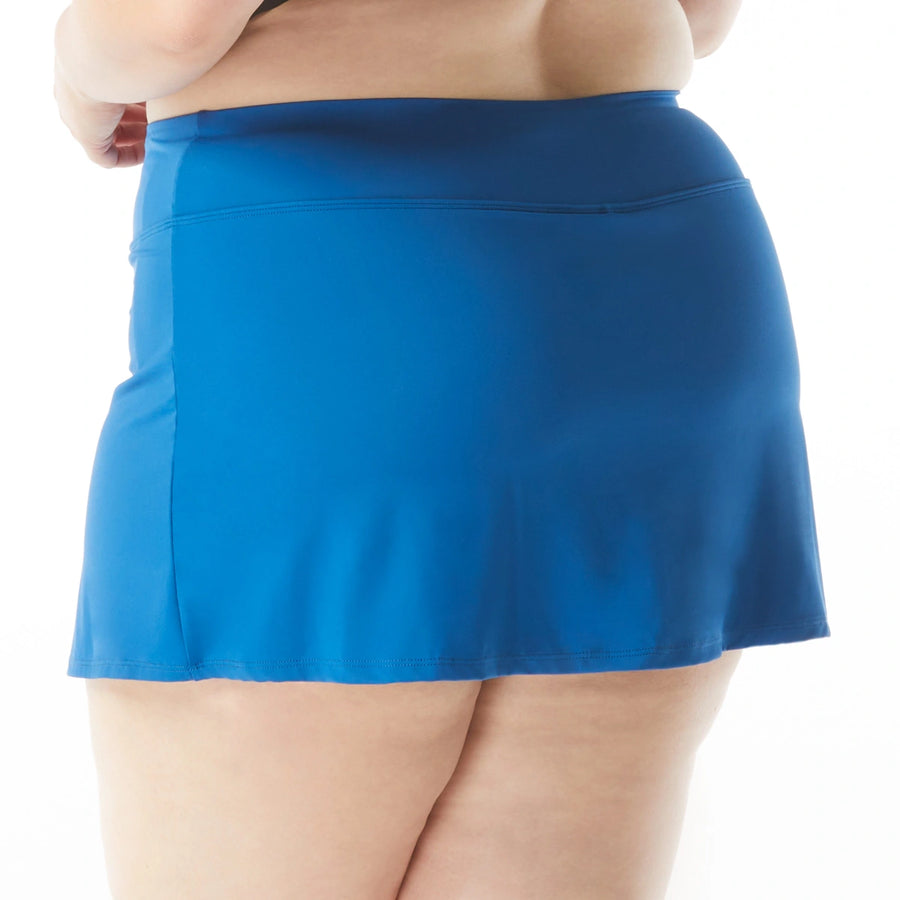 Beach House Plus Emma Blue Bliss Pull On Swim Skort Bottom