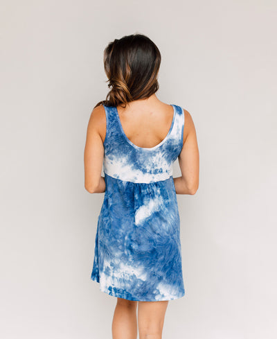 J. Valdi Tie Dye Blue Deep Pocket Dress - Key West Swimwear