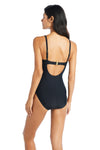 Beyond Essential High Neck Lace Up One Piece